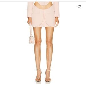 Retrofete Amaka Micro Mini Skirt In Dusty Peach
